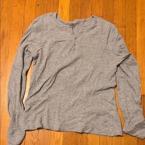 21men Heather Gray Slim Fit Long Sleeve Thermal Henley Tee